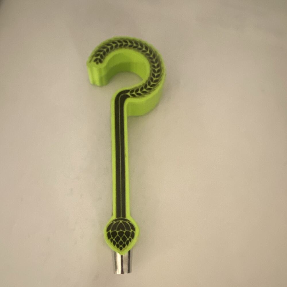 The Unknown Over The Edge Green Beer Tap Handle Knob Breweriana - Picture 3 of 4